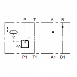 Компенсатор давления прямого действия 2х или 3х линейный с фиксированной или регулируемой настройкой Cetop 05 Pcm5