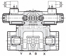 Распределитель гидравлический с пилотным электромагнитным или гидравлическим управлением - Cetop P05, Iso 4401-08 (cetop 08) E*p4