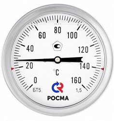 Термометры коррозионностойкие с возможностью гидрозаполнения силиконом (осевое присоединение)