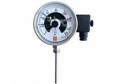 термометр газовый показывающий с электроконтактами тип Тгп мод.э
